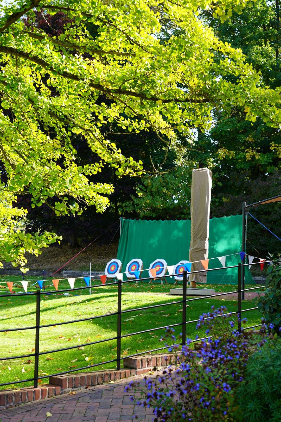 Archery on the lawn